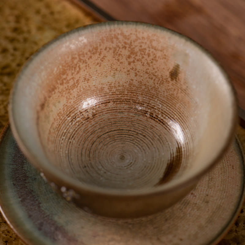 Buddha Stones Jingdezhen Pintado A Mano Ru Horno Porcelana Hanfu Niña Flor Cerámica Gaiwan Sancai Taza De Té Kung Fu Taza De Té Y Platillo Con Tapa