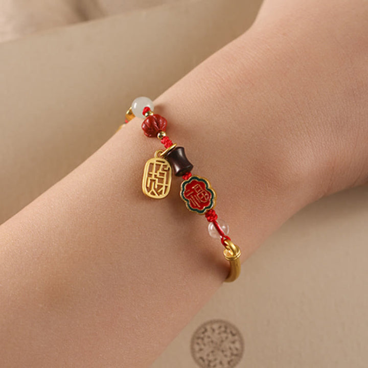 Pulsera tibetana de la suerte de la felicidad de la fortuna de las nubes auspiciosas