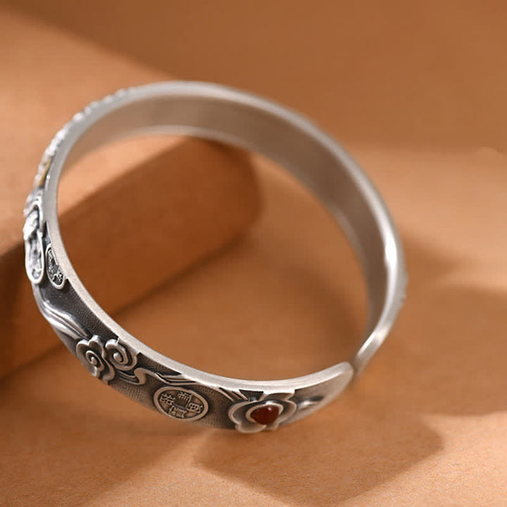 Pulsera tibetana PiXiu de cobre con monedas y riqueza, brazalete ajustable