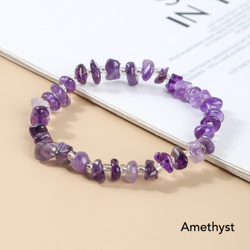 Pulsera de equilibrio de meditación de cristal de piedra de forma irregular natural de Buddha Stones