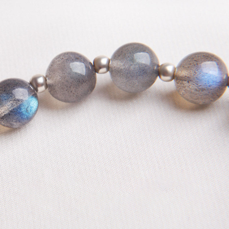 Pulsera con dijes curativos de flores de cuarzo fresa, piedra lunar, Buddha Stones