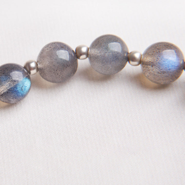 Pulsera con dijes curativos de flores de cuarzo fresa, piedra lunar, Buddha Stones