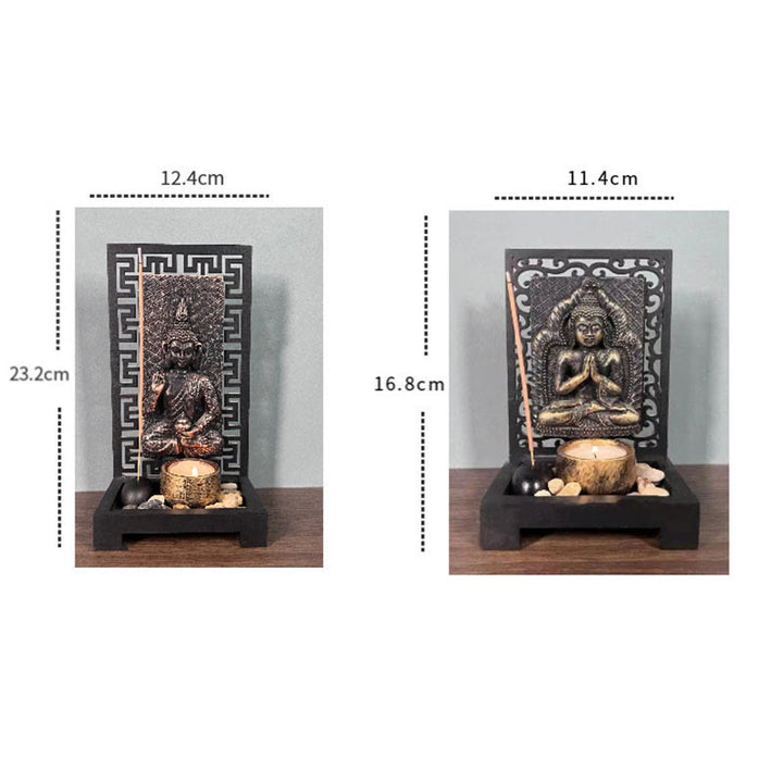 Buddha Stones, decoración del altar de oración de resina para el hogar, compasión, serenidad