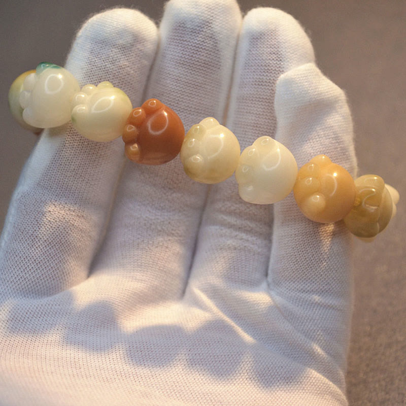 Pulsera de armonía tranquila con Buddha Stones , semillas Bodhi multicapa, linda pata de gato - image 10