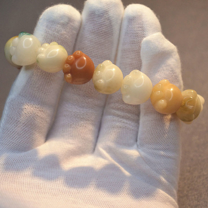 Pulsera de armonía tranquila con Buddha Stones , semillas Bodhi multicapa, linda pata de gato - image 10