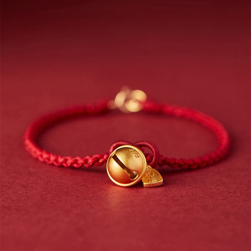Pulsera de cuerda roja con diseño de personaje Fu hecho a mano con Buddha Stones