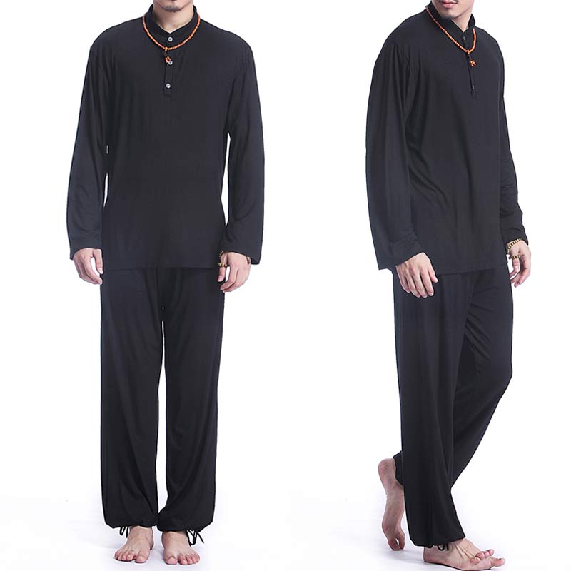 Conjunto de ropa para hombre para práctica de yoga, meditación, oración, tai chi, zen y espiritualidad con Buddha Stones - image 20