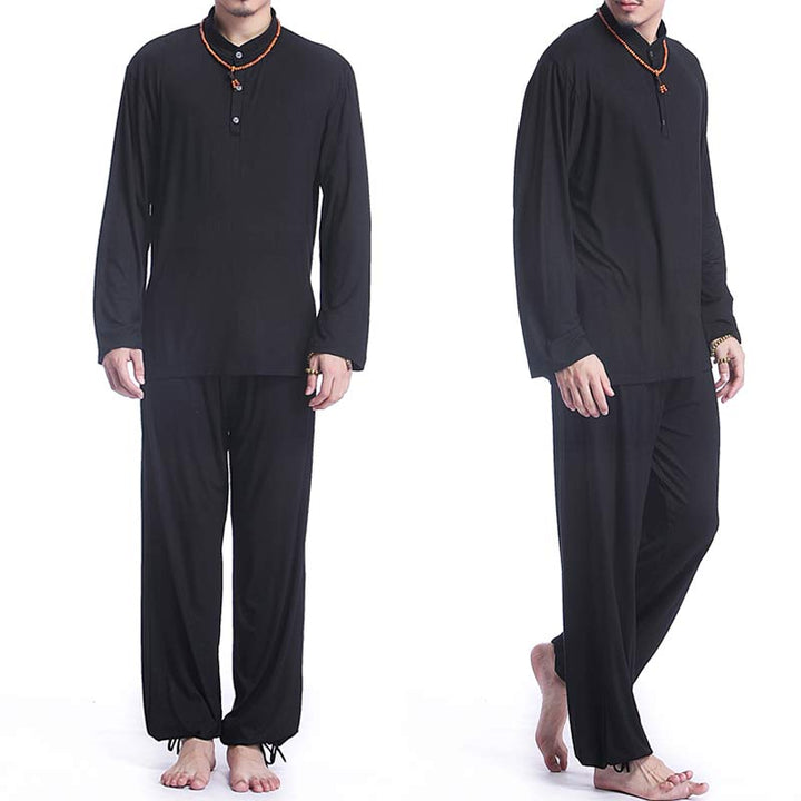 Conjunto de ropa para hombre para práctica de yoga, meditación, oración, tai chi, zen y espiritualidad con Buddha Stones - image 20