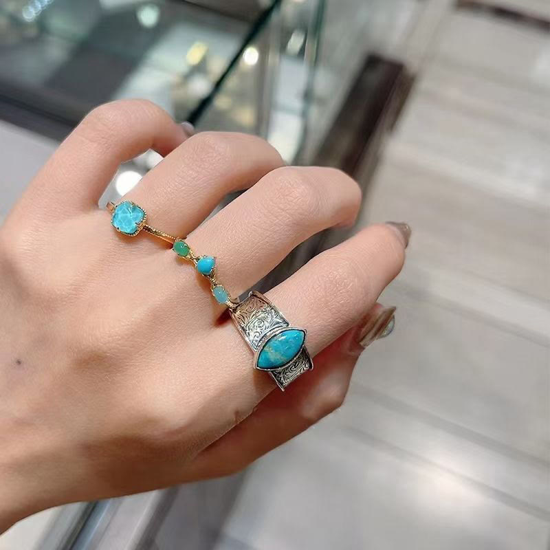 Juego de colgante y collar con anillo de protección chapado en plata de ley 925 con Buddha Stones