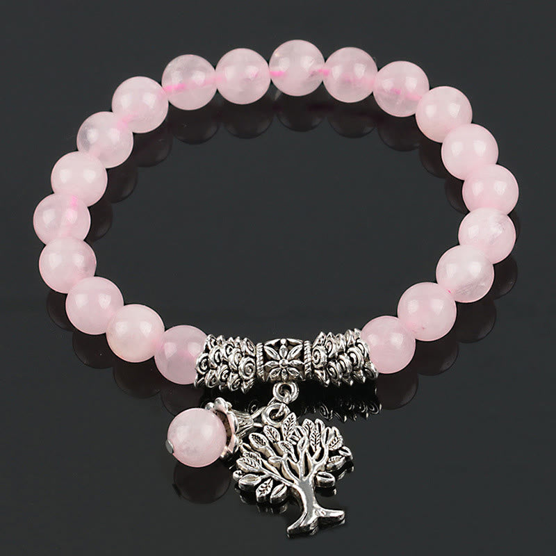 Pulsera elástica con amuleto de la suerte, árbol de la vida, Buddha Stones