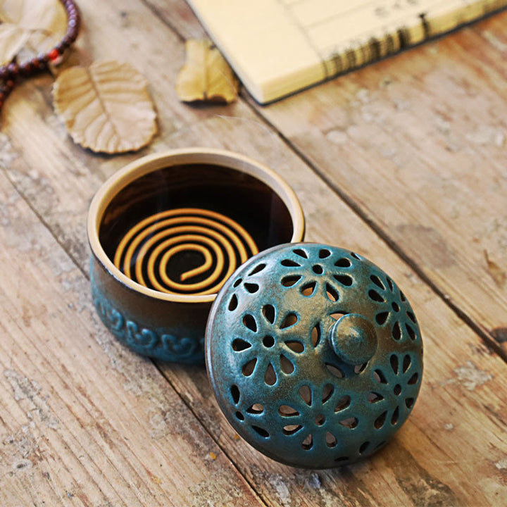 Quemador de incienso pequeño de cerámica para meditación espiritual, Mini Buddha Stones , decoración