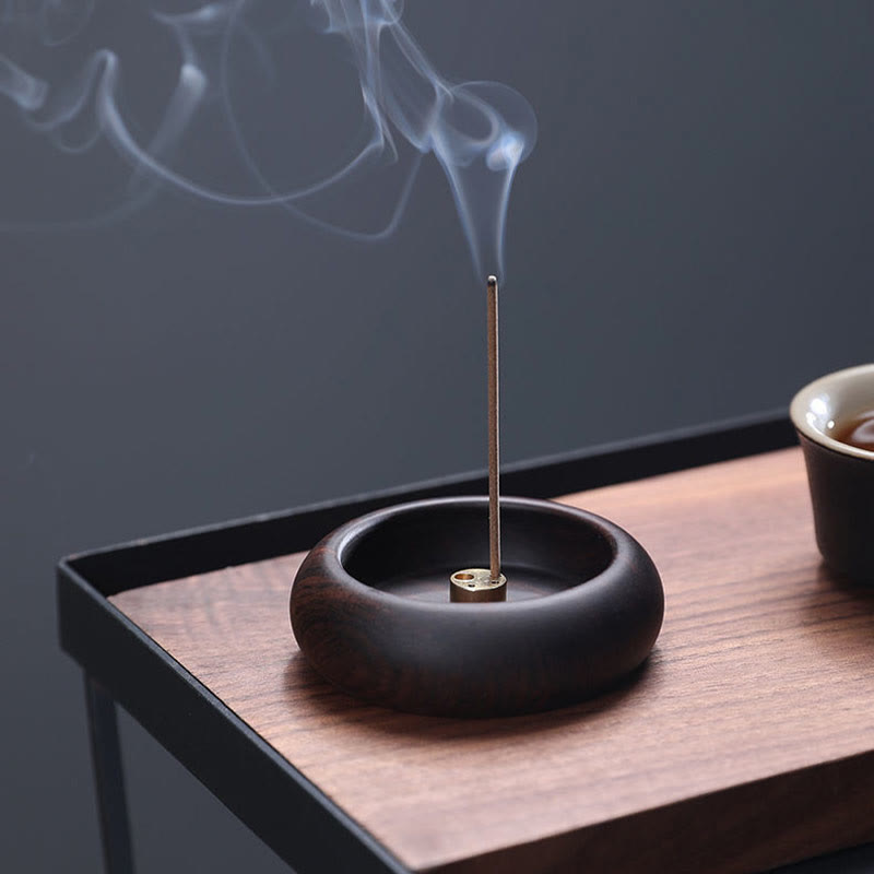 Buddha Stones Mini madera de ébano, palisandro, palo curativo para meditación, decoración de quemador de incienso