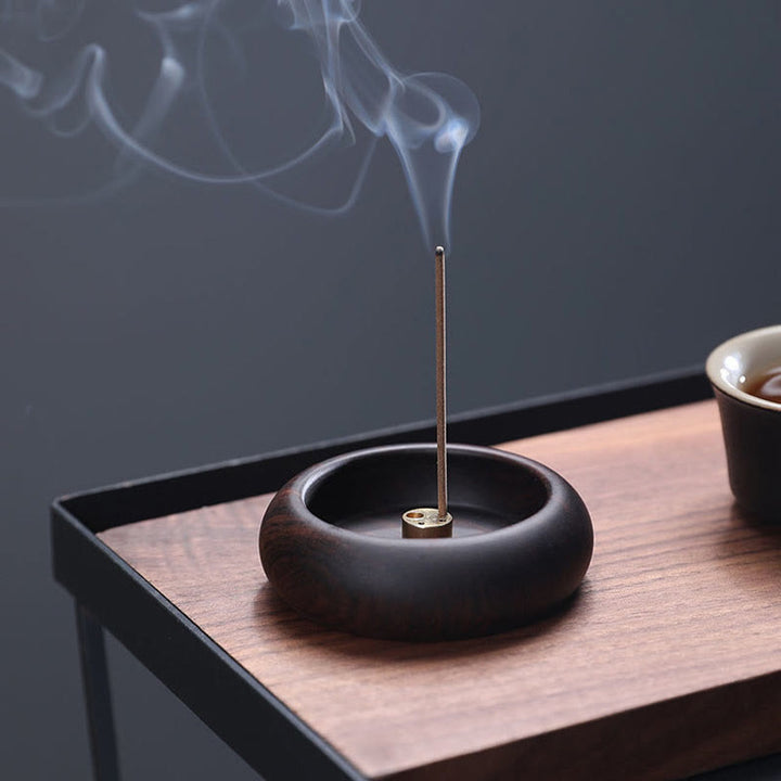 Buddha Stones Mini madera de ébano, palisandro, palo curativo para meditación, decoración de quemador de incienso