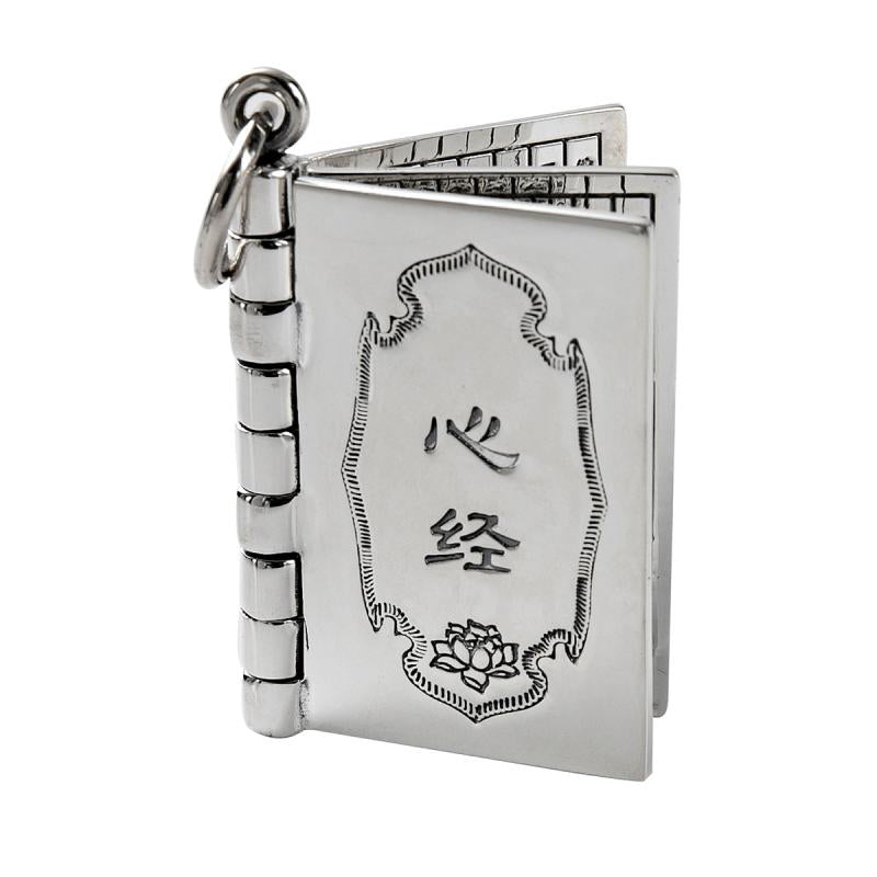 Colgante de plata de ley 990 con forma de corazón, Sutra, gran compasión, Shurangama, Mantra, loto, Vajra, paz - image 8