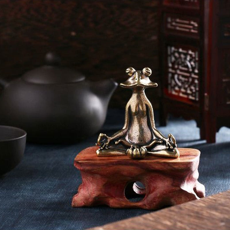 Buddha Stones, Mini Rana pequeña, Tortuga, pez Koi, Caracol, cangrejo, cobre, riqueza, decoración del hogar