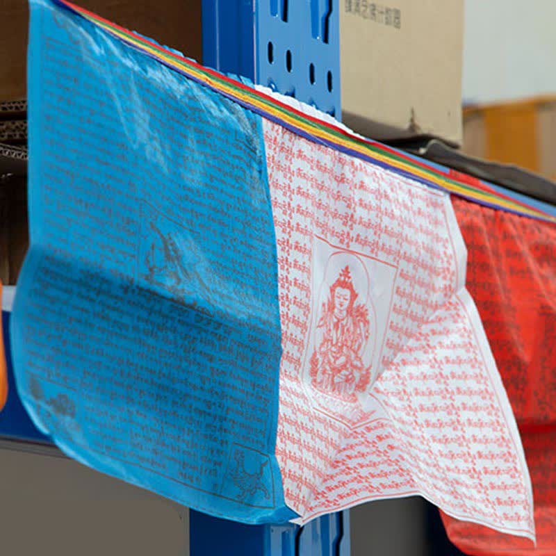 Bandera de oración tibetana para exteriores, 20 unidades, con diseño de caballo de viento y 5 colores. - image 1