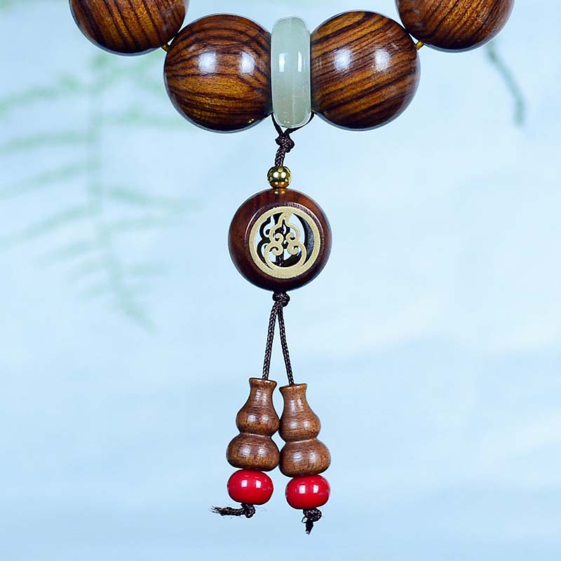 Pulsera con dije de Buddha Stones, palisandro, calidez, calma