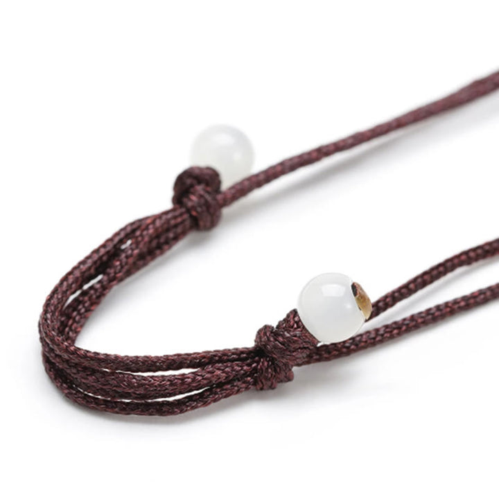 Colgante de collar de cuerda positiva de turmalina negra natural con Buddha Stones