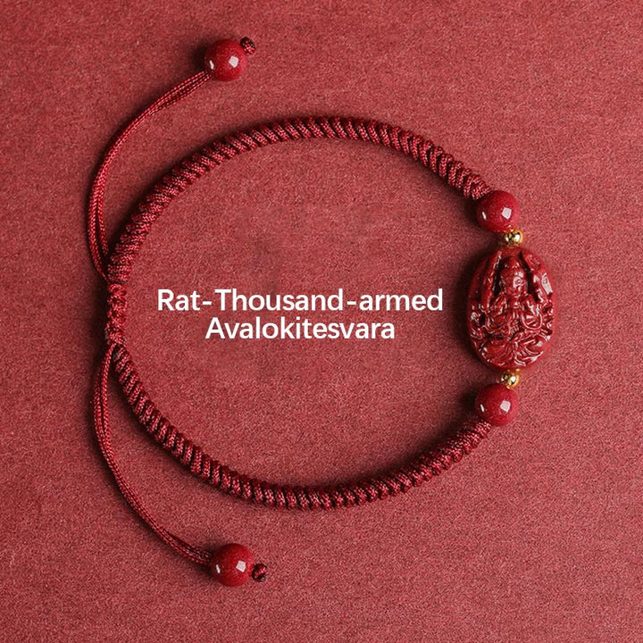 Pulsera de Buddha Stones del zodíaco chino, Buda natal, cinabrio, mantiene alejados a los malos espíritus