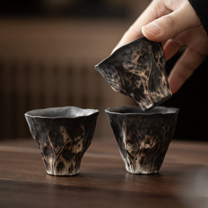 Taza de té de cerámica Zen con forma de flor de loto, Buddha Stones, taza de té de Kung Fu, 50ml
