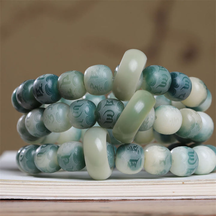 Buddha Stones , semillas Bodhi, Om Mani Padme Hum grabadas para mantener alejados los espíritus malignos