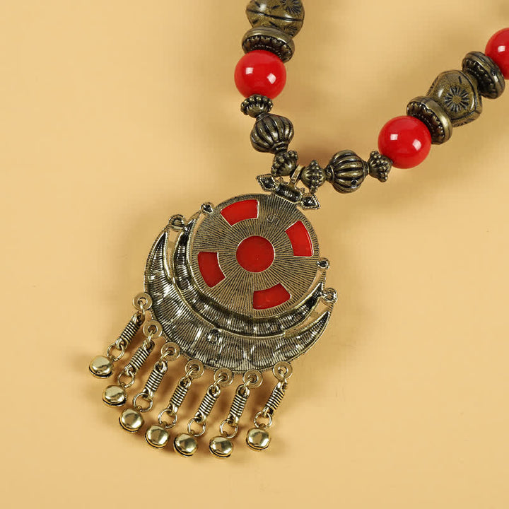 Accesorios para el cabello con borlas y cuentas retro tibetanas