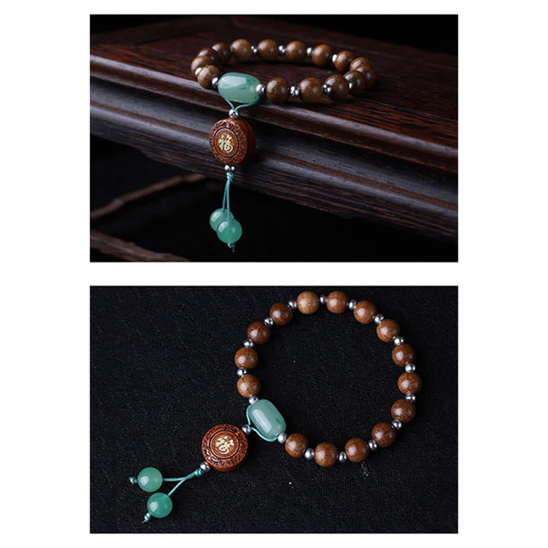 Abelia Biflora Pulsera Protección Felicidad Madera