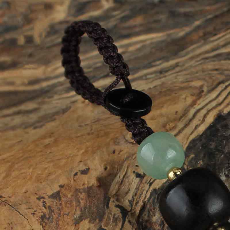 Llavero con hebilla de paz de Jade PiXiu, Buddha Stones , abundancia y riqueza