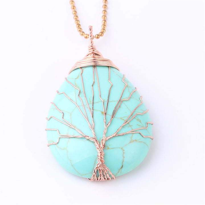 Collar con colgante de energía curativa, árbol de la vida, cristal de cuarzo Natural, Buddha Stones - image 20