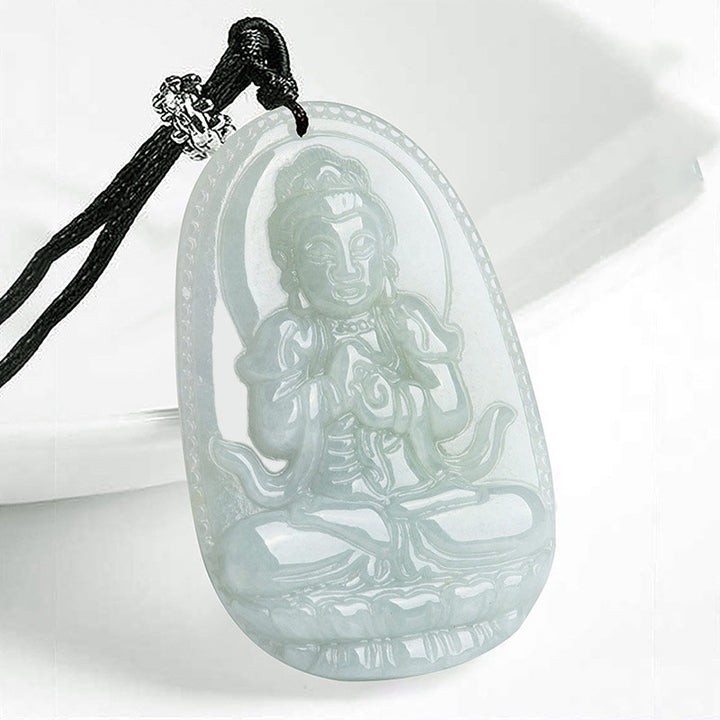 Buddha Stones Zodíaco Chino Buda Natal Jade Riqueza Prosperidad Collar Colgante - Cabra/Mono - image 13