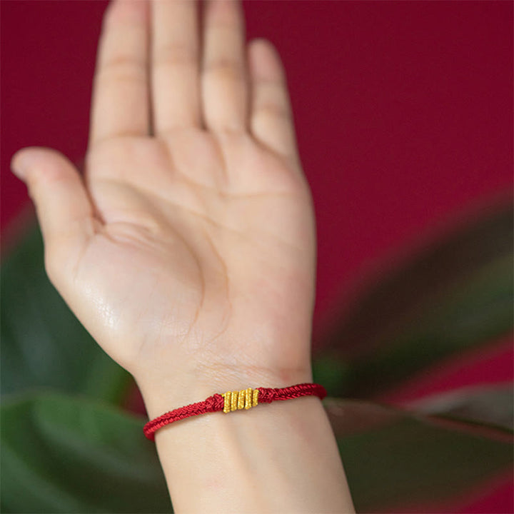 Pulsera de cuerda trenzada de protección de la suerte con nudo King Kong hecha a mano con Buddha Stones