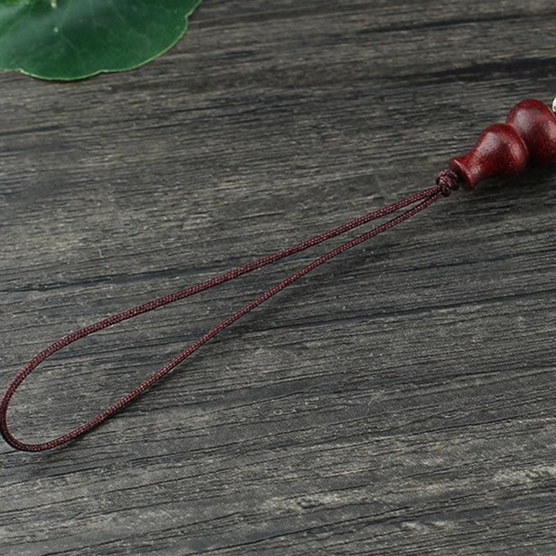 Calabaza de madera de ébano y sándalo verde, pagoda de siete capas, decoración positiva para colgar en el teléfono
