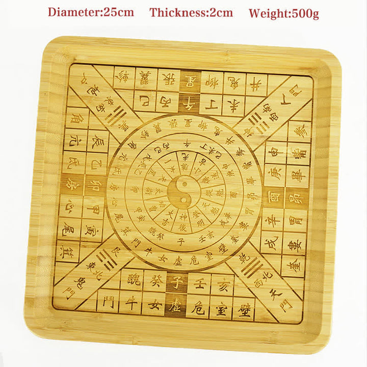Mapa de Bagua de Bambú Feng Shui Mapa de Energía de Armonía