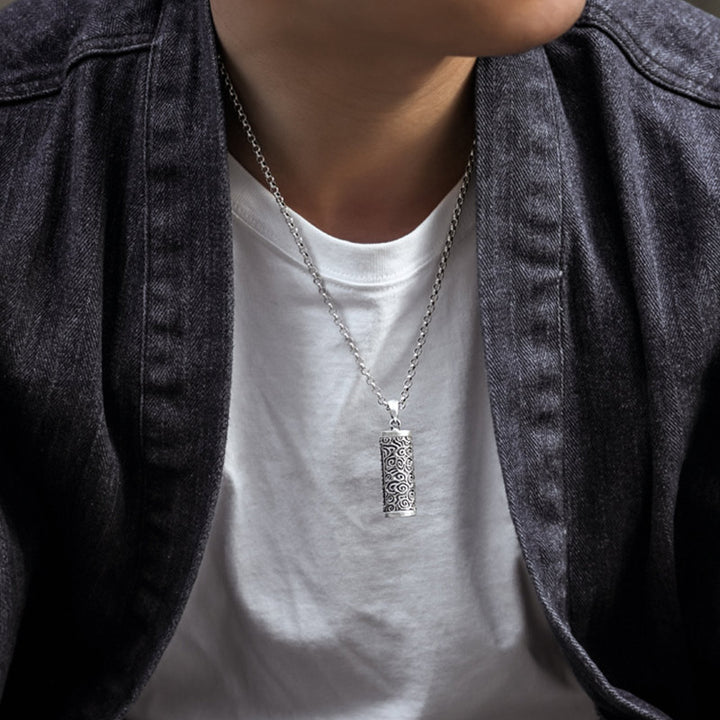 Colgante de collar de protección con seis palabras verdaderas de Buddha Stones