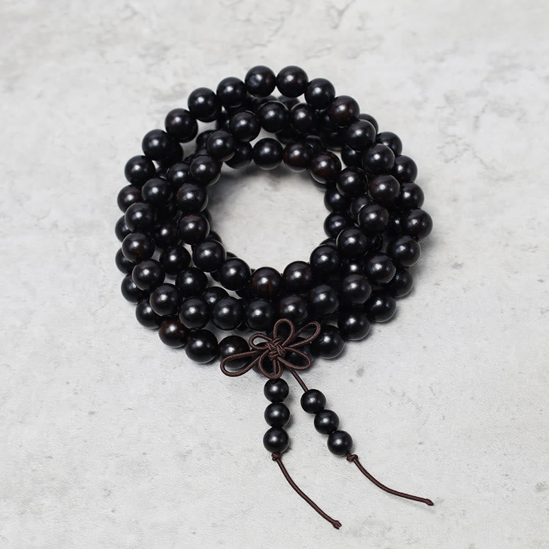 Pulsera de cuentas de Mala con Buddha Stones , 108, oración, meditación, sándalo, elástica - image 9