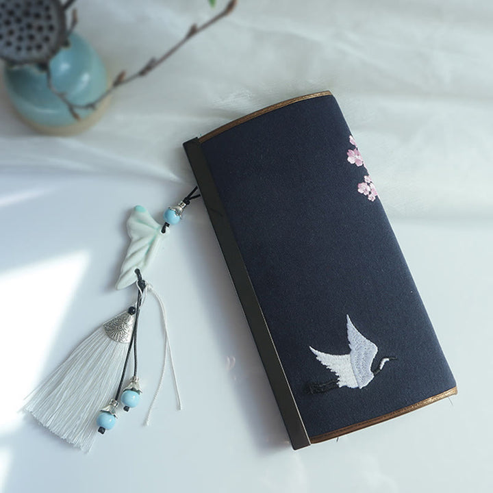 Monedero de compras con bordado de doble cara de bambú, flor de Buddha Stones , ciruela, flor de melocotón, tarjetero para efectivo de gran capacidad - image 27