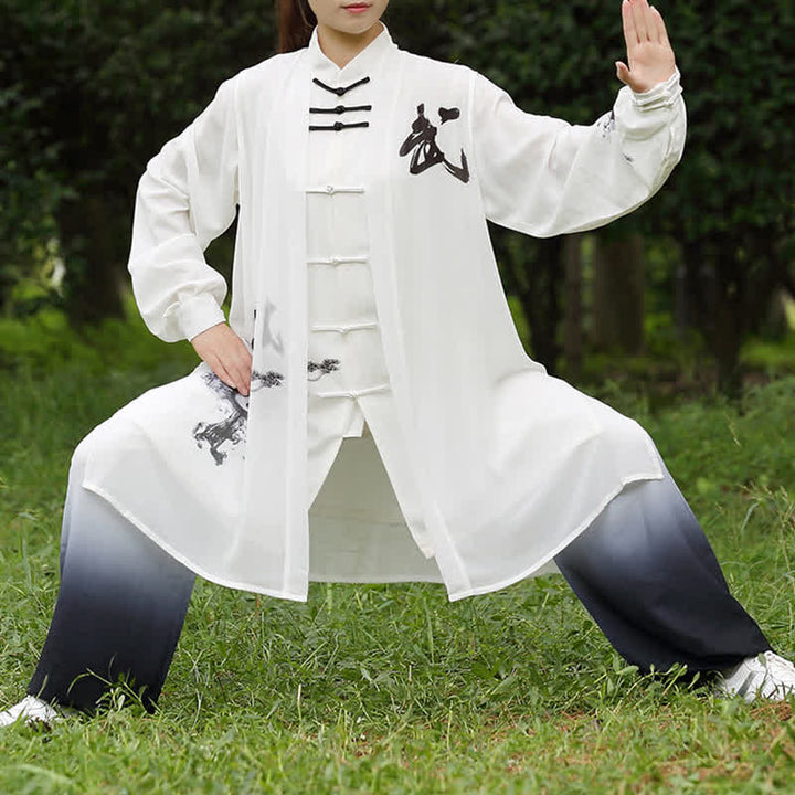 Buddha Stones Conjunto de 3 piezas de uniforme unisex para práctica de meditación y oración, con diseño de árbol Yin Yang, Tai Chi, Zen espiritual - image 2