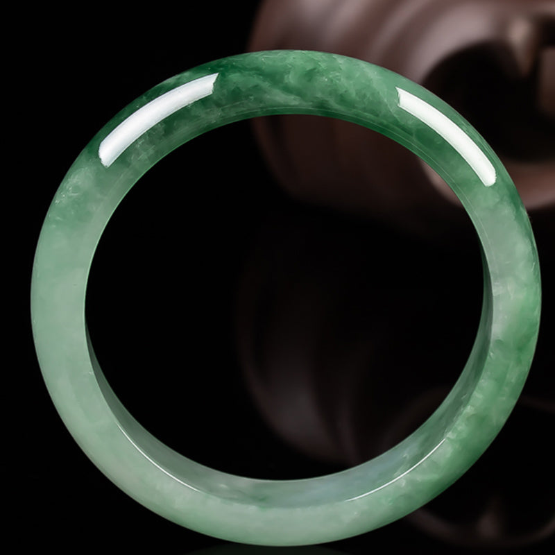 Brazalete de bendición de la fortuna de jade natural con Buddha Stones