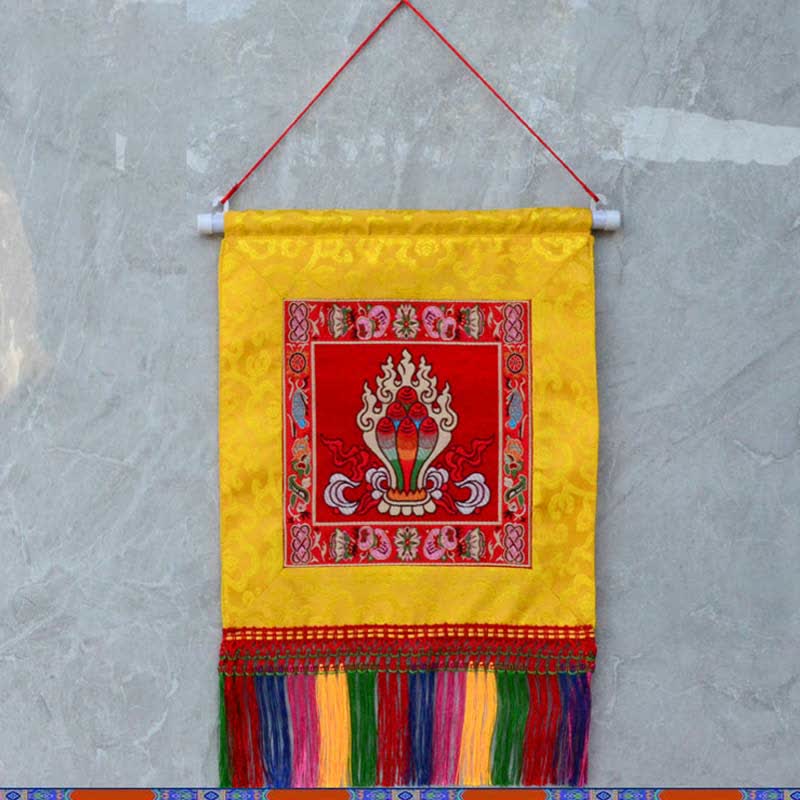 Arte de pared de poder espiritual de símbolos auspiciosos de Vajra