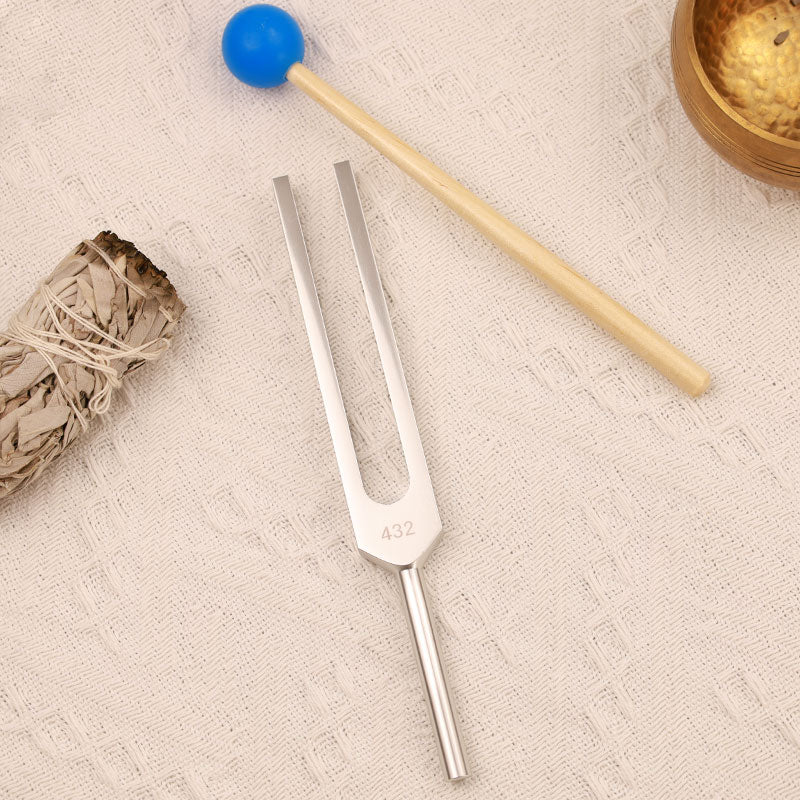 Diapasón de aleación de aluminio 432HZ con martillo para la curación de la mente y el espíritu