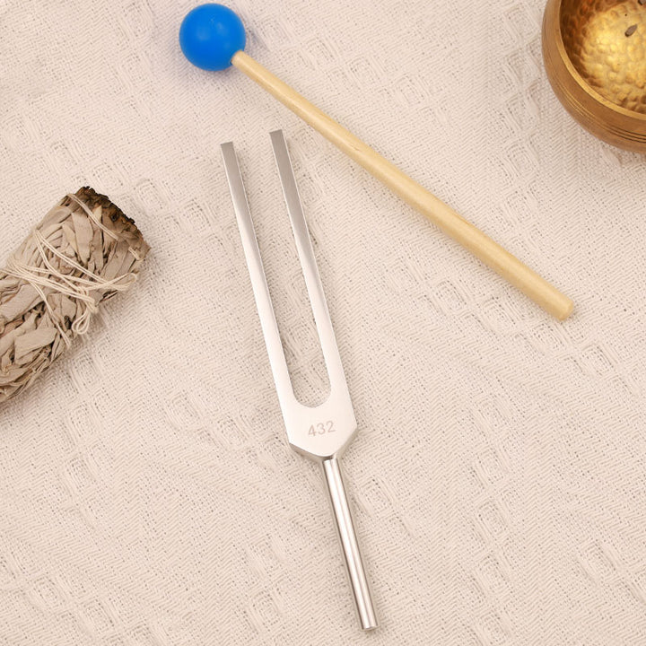 Diapasón de aleación de aluminio 432HZ con martillo para la curación de la mente y el espíritu
