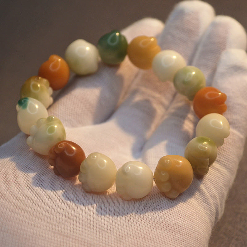 Pulsera de armonía tranquila con Buddha Stones , semillas Bodhi multicapa, linda pata de gato - image 13