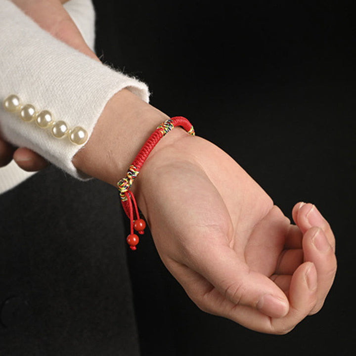 Pulsera de la suerte con protección de cuerda y nudo King Kong de cinco colores