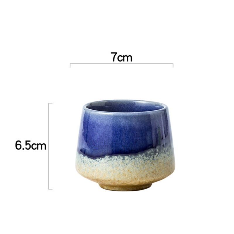 Taza de café de cerámica con cambio de horno Retro Buddha Stones , taza de café expreso de té, 200ml