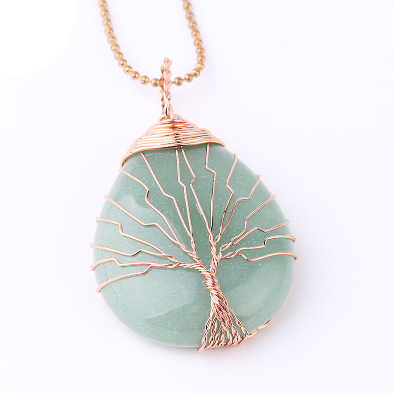 Collar con colgante de energía curativa, árbol de la vida, cristal de cuarzo Natural, Buddha Stones - image 8