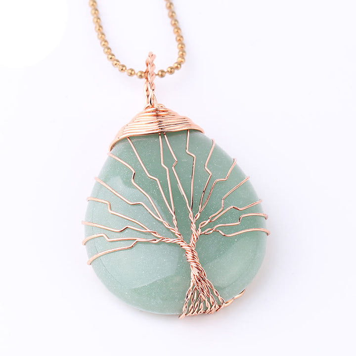 Collar con colgante de energía curativa, árbol de la vida, cristal de cuarzo Natural, Buddha Stones - image 8