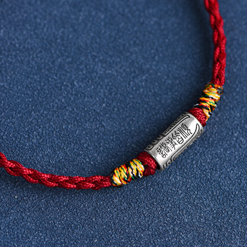 Pulsera tobillera de plata de ley 925 hecha a mano con Buddha Stones, todo va bien, diseño de protección y resistencia