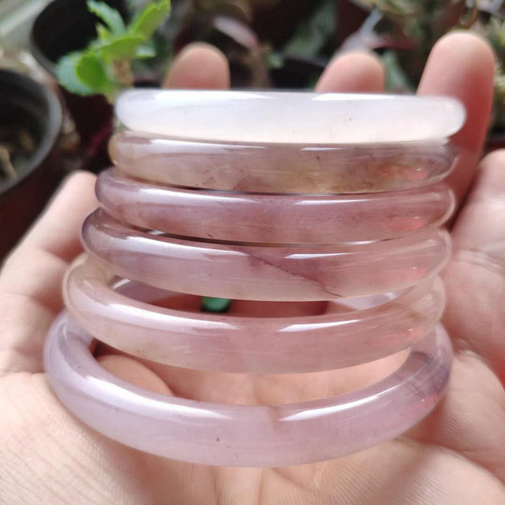 Brazalete de protección de la felicidad de jade púrpura con Buddha Stones
