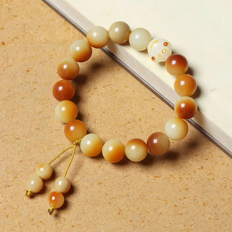 Pulsera de sabiduría de la paz con garra y semilla de Bodhi Natural de Buddha Stones