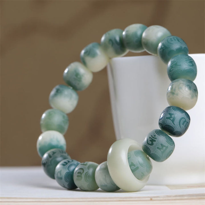 Buddha Stones , semillas Bodhi, Om Mani Padme Hum grabadas para mantener alejados los espíritus malignos
